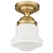 Z-Lite Vaughn 1 Light Flush Mount, Heritage Brass & Matte Opal 735F10-HBR - alternate 8